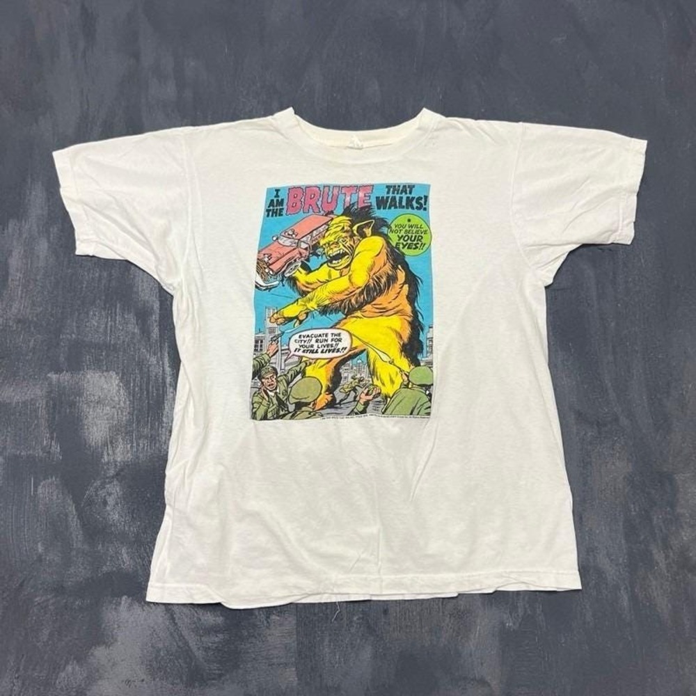 Vintage Brute Marvel Shirt Mens Medium White 1990s I Am The Brute That Walks